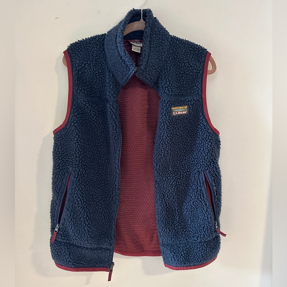 Men’s LL Bean Lined Fleece Vest - S